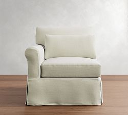 Build Your Own York Roll Arm Deep Seat Slipcovered Sectional
