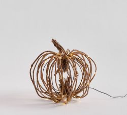 Lit Natural Pumpkin