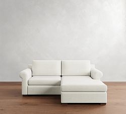 Shasta Roll Arm Reversible Chaise Sleeper Sectional (85")