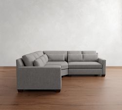 York Square Arm Deep Seat 3-Piece L-Shaped Wedge Sectional (108")