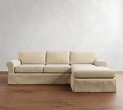 Buchanan Roll Arm Slipcovered Chaise Sectional (94"&ndash;110")