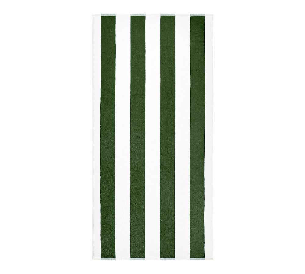 Classic Awning Striped Towel - Deep Emerald