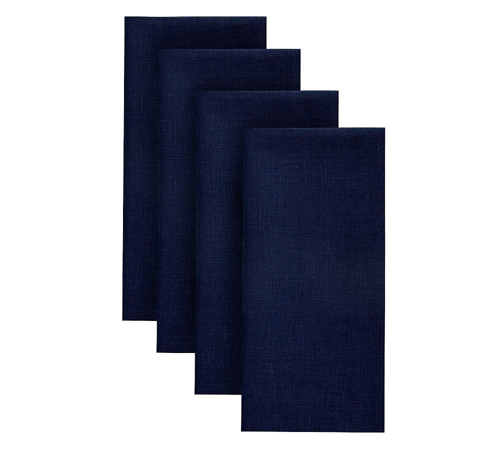 Mason Oversized Linen Napkins - Set of 4 - Set of 4 - Indigo