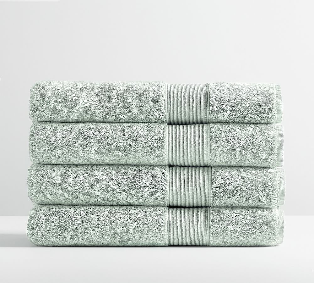 Classic Organic Towel Bundles - Porcelain Blue, Set of 4