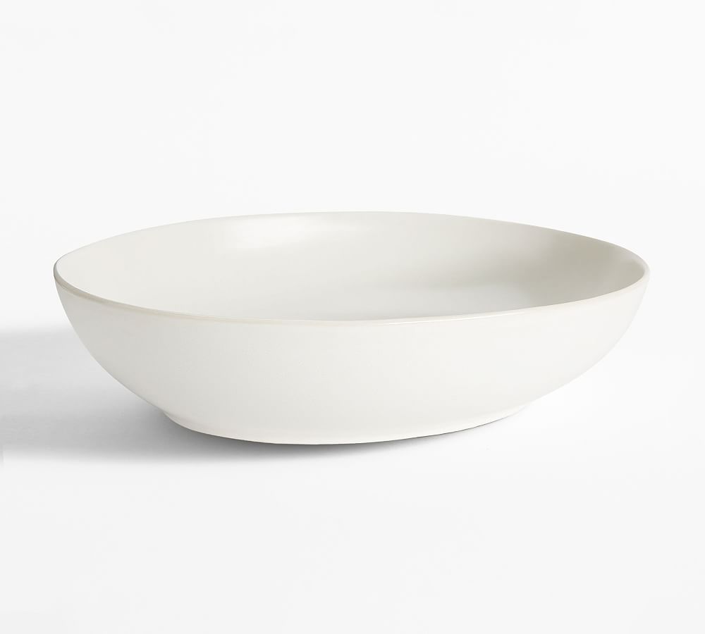 Mason Stoneware Oval Serving Bowls - Large (10.5" W x 13.5" L) - Ivory
