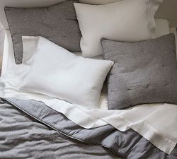 Belgian Flax Linen Hemstitch Pillowcases - Set of 2
