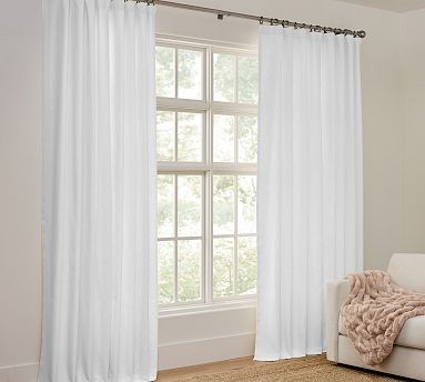 Cotton Linen Textured Curtain | Pottery Barn
