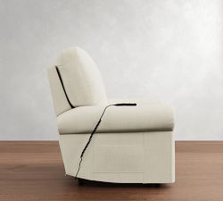 PB Comfort Modern Roll Arm Power Lift Recliner with Massage &amp; Heat