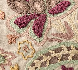 Raven Embroidered Lumbar Pillow