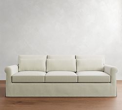 York Roll Arm Deep Seat Slipcovered Side Sleeper Sofa (97")