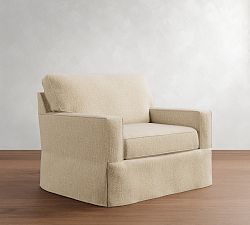 Buchanan Square Arm Slipcovered Chair and a Half