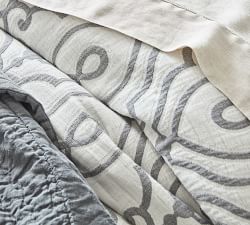 Genevieve Scroll Jacquard Cotton Duvet Cover