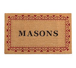 Personalized Hearts Doormat