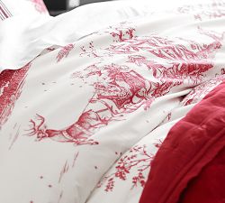 Santa Toile Organic Cotton Duvet Cover