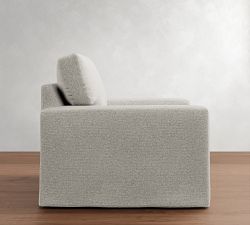 PB Comfort Modern Square Arm Slipcovered Chair