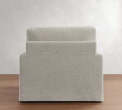 PB Comfort Modern Square Arm Slipcovered Chair