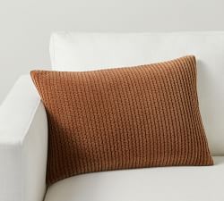 Quilted Velvet Lumbar Pillow