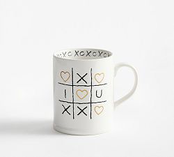 XOXO Tic-Tac-Toe Stoneware Mugs - Set of 4