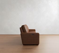 Big Sur Square Arm Leather Power Reclining Sofa (82"&ndash;114")