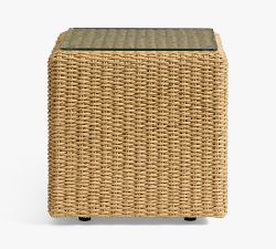 Kostas Wicker Square Outdoor Side Table (20")
