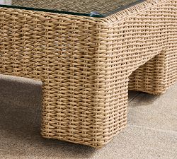 Kostas Wicker Rectangular Outdoor Coffee Table (50")