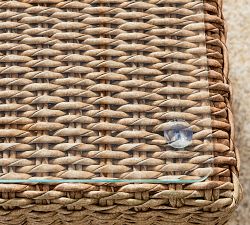 Kostas Wicker Square Outdoor Side Table (20")