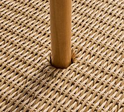 Kostas Wicker Umbrella Stand Side Table with Storage (20")