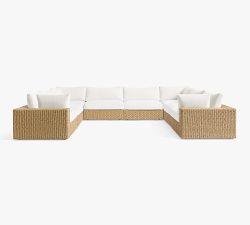 Kostas Wicker 8-Piece U-Shaped Outdoor Sectional (172")