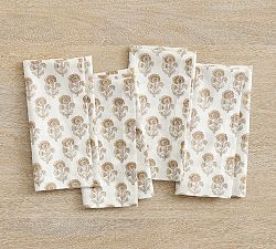 Alice Print Cotton Napkins - Set of 4