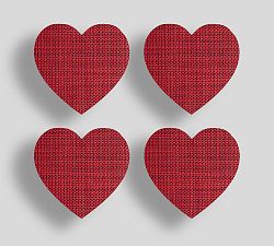 Chilewich Vinyl Heart Coasters - Set of 4
