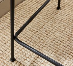 Layton Leather Metal Stool