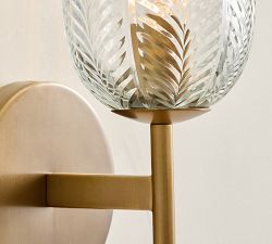 Evangeline Glass Leaf Sconce (13")