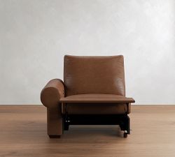 Build Your Own Big Sur Roll Arm Leather Power Reclining Sectional