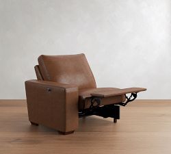 Build Your Own Big Sur Square Arm Leather Power Reclining Sectional