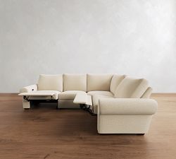 Big Sur Roll Arm Reversible Power Reclining Sectional (122")