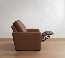 Big Sur Square Arm Leather Power Recliner