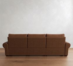 Big Sur Roll Arm Leather Power Reclining Sofa (84"&ndash;116")