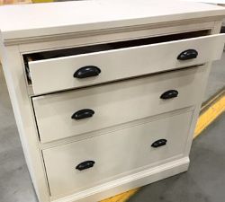 Open Box: Aubrey 3-Drawer Storage Cabinet, 36" - Dutch White