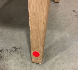 Open Box: Classic Slope Arm Upholstered Dining Armchair - Performance Boucle Oatmeal, Seadrift Legs