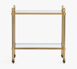 Open Box: Everson Metal Bar Cart (31.5") - Antique Brass