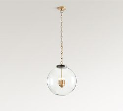 Anthony Recycled Glass Globe Pendant (14"-18")