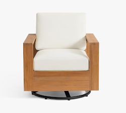 Malibu Teak Swivel Outdoor Lounge Chair