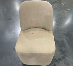 Open Box: Layton Fully Leather Dining Chair - Leather Nubuck Sand