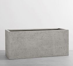 Open Box: Mission Square Planter, Long Box (38"W x 15"D x 16.5"H) - Grey