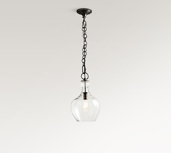 Flynn Recycled Glass Pendant (12"-17")
