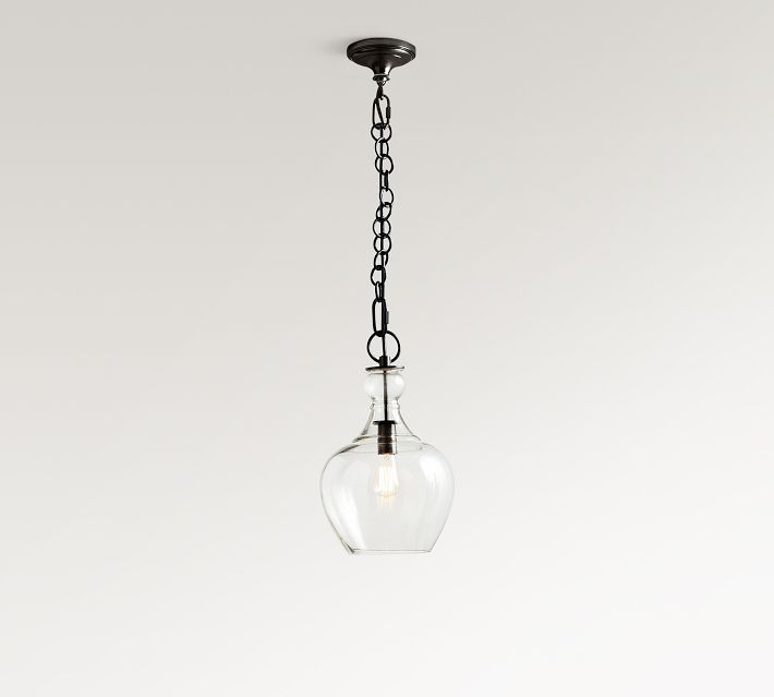 Pottery Barn ガラス/天井照明　① Flynn Recycled Glass Pendant (12