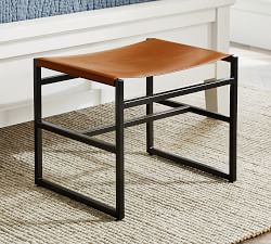 Hardy Leather Accent Stool