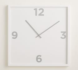 Wood Gallery Wall Clock - White