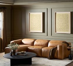 Lennox 3-Piece Leather Power Reclining Chaise Sectional (121")