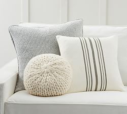 Modern Stripe Gray Pillow Cover Set